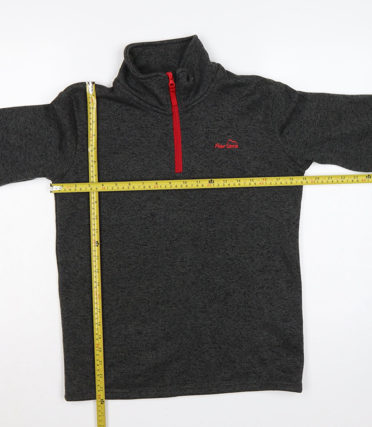 Peter Storm Boys Grey 13 Years 1/4 Zip Fleece Sweatshirt Hiking