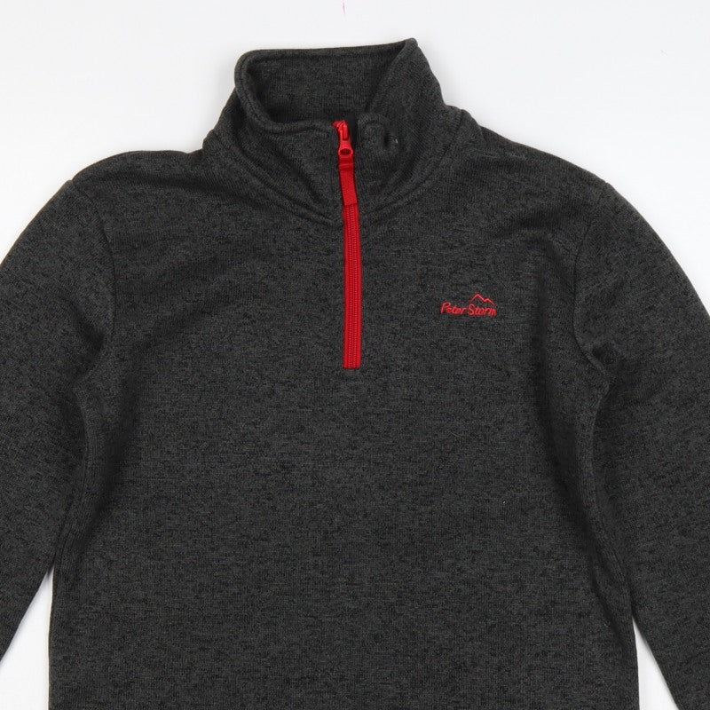Peter Storm Boys Grey 13 Years 1/4 Zip Fleece Sweatshirt Hiking