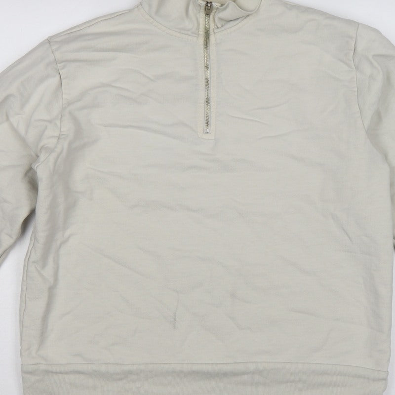 Rudy Jude Women’s Ivory L Quarter Zip High Neck Sweatshirt