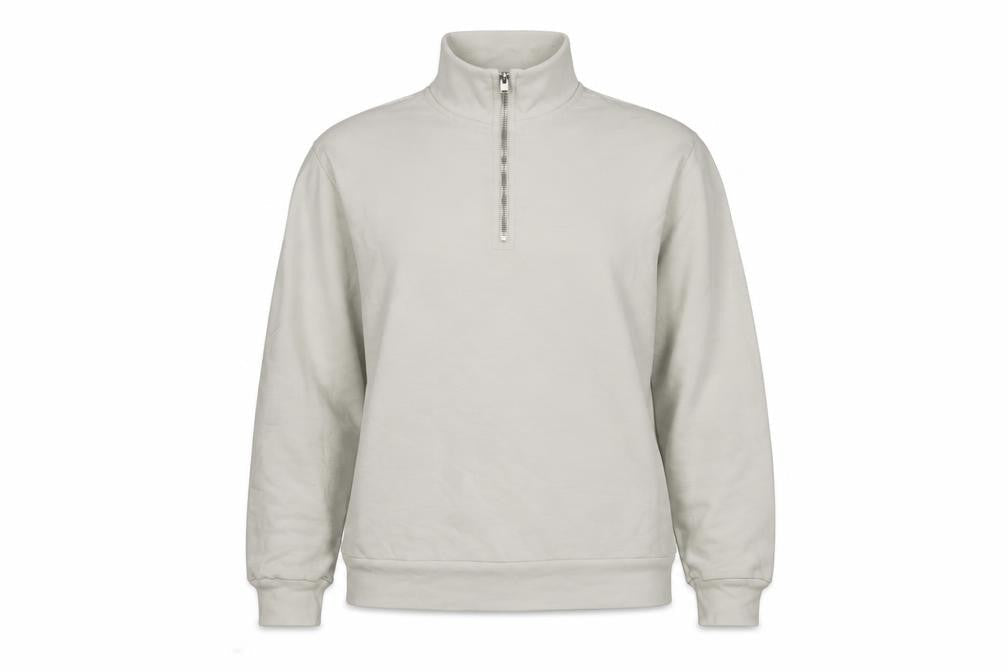 Rudy Jude Women’s Ivory L Quarter Zip High Neck Sweatshirt