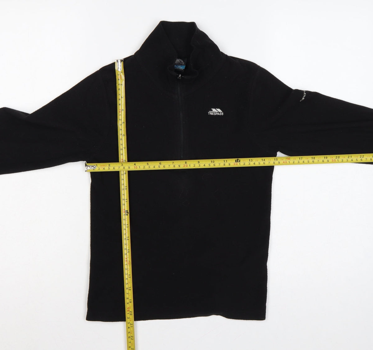 Trespass Boys Black 9-10 Years 1/4 Zip Fleece Sweatshirt
