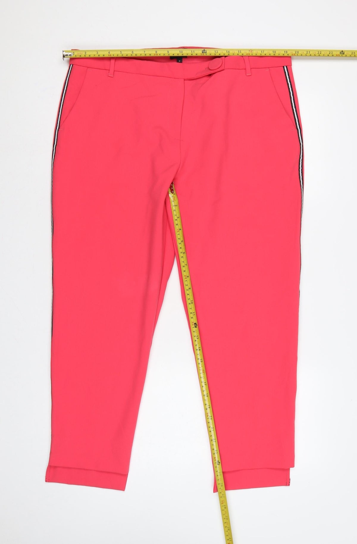 River Island Women’s Pink UK 18 Tapered Stripe Trousers