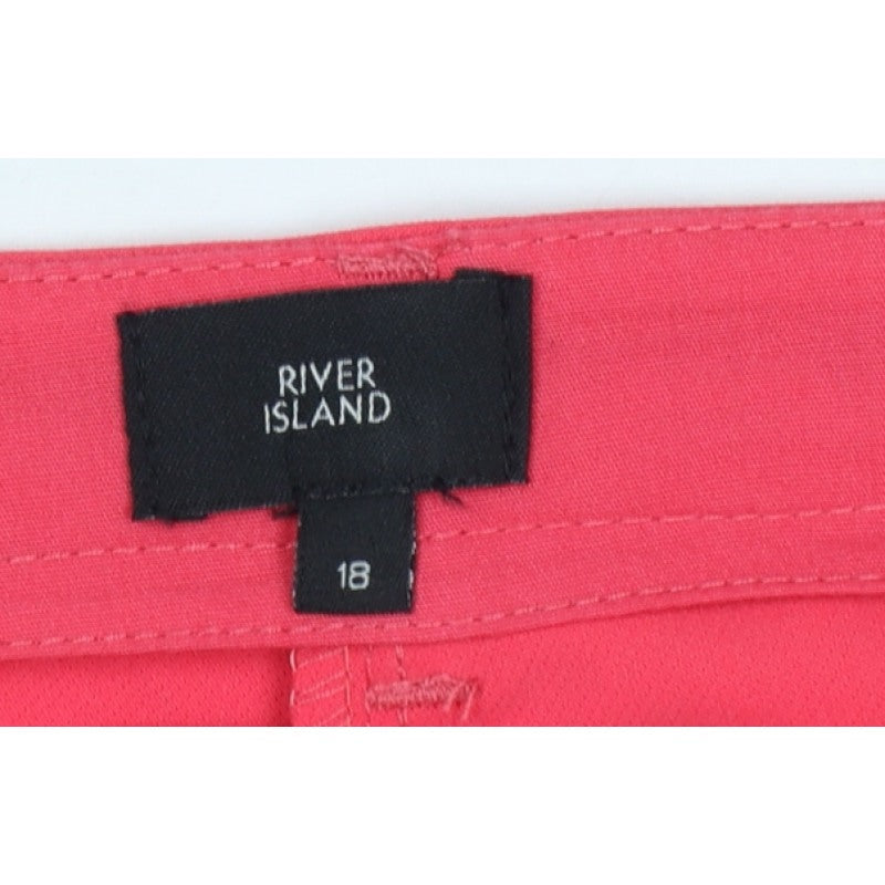 River Island Women’s Pink UK 18 Tapered Stripe Trousers