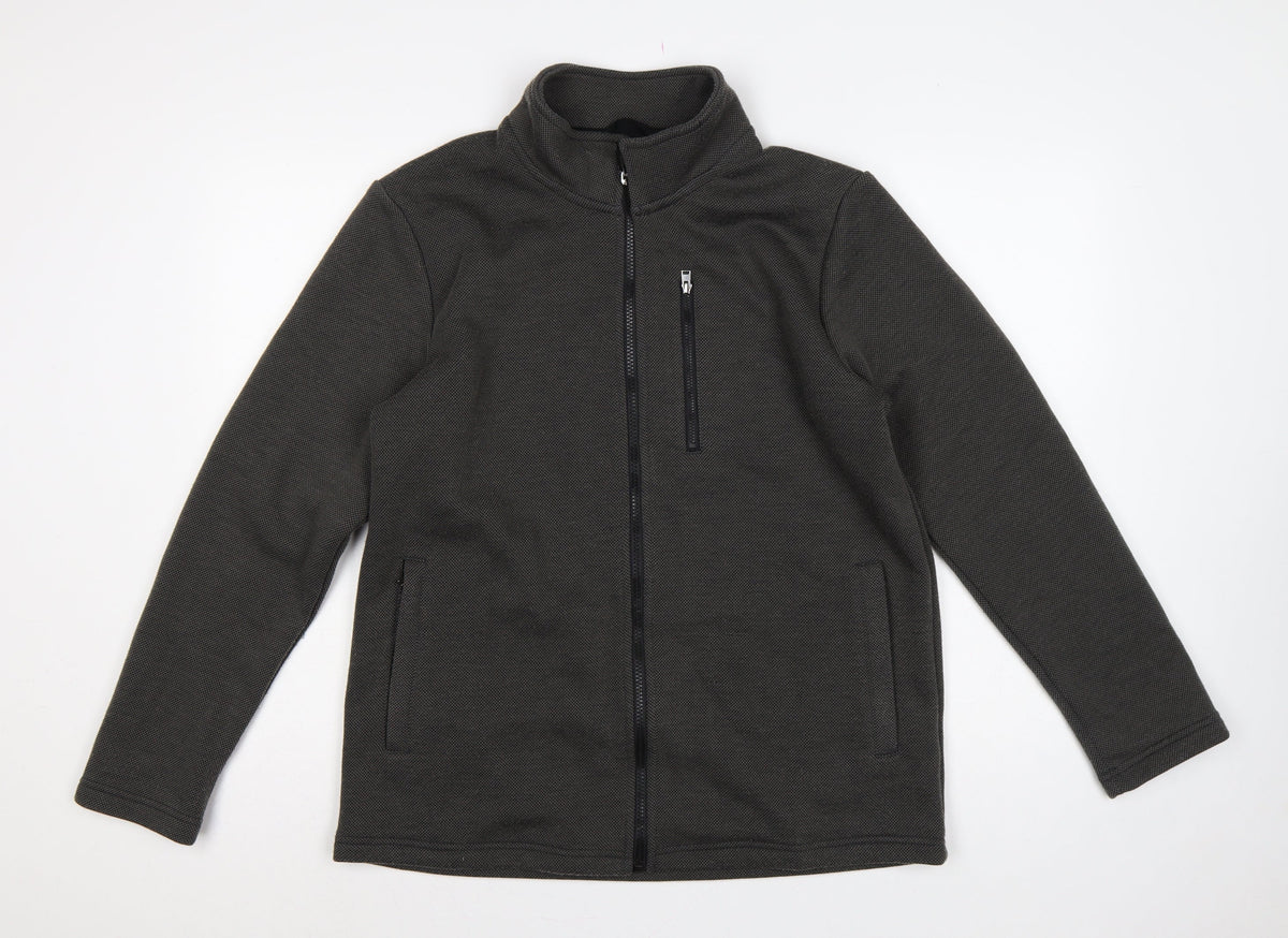 Cotton Traders Men’s Black M Full Zip Softshell Jacket Pockets
