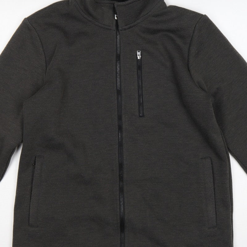 Cotton Traders Men’s Black M Full Zip Softshell Jacket Pockets