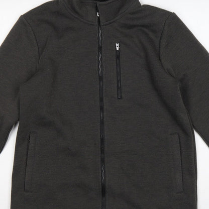 Cotton Traders Men’s Black M Full Zip Softshell Jacket Pockets
