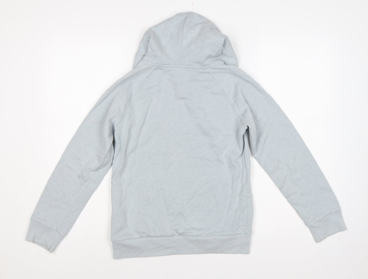 Under Armour Boys Grey Medium Pullover Hoodie Logo Pocket Sports