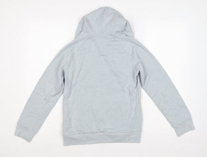Under Armour Boys Grey Medium Pullover Hoodie Logo Pocket Sports