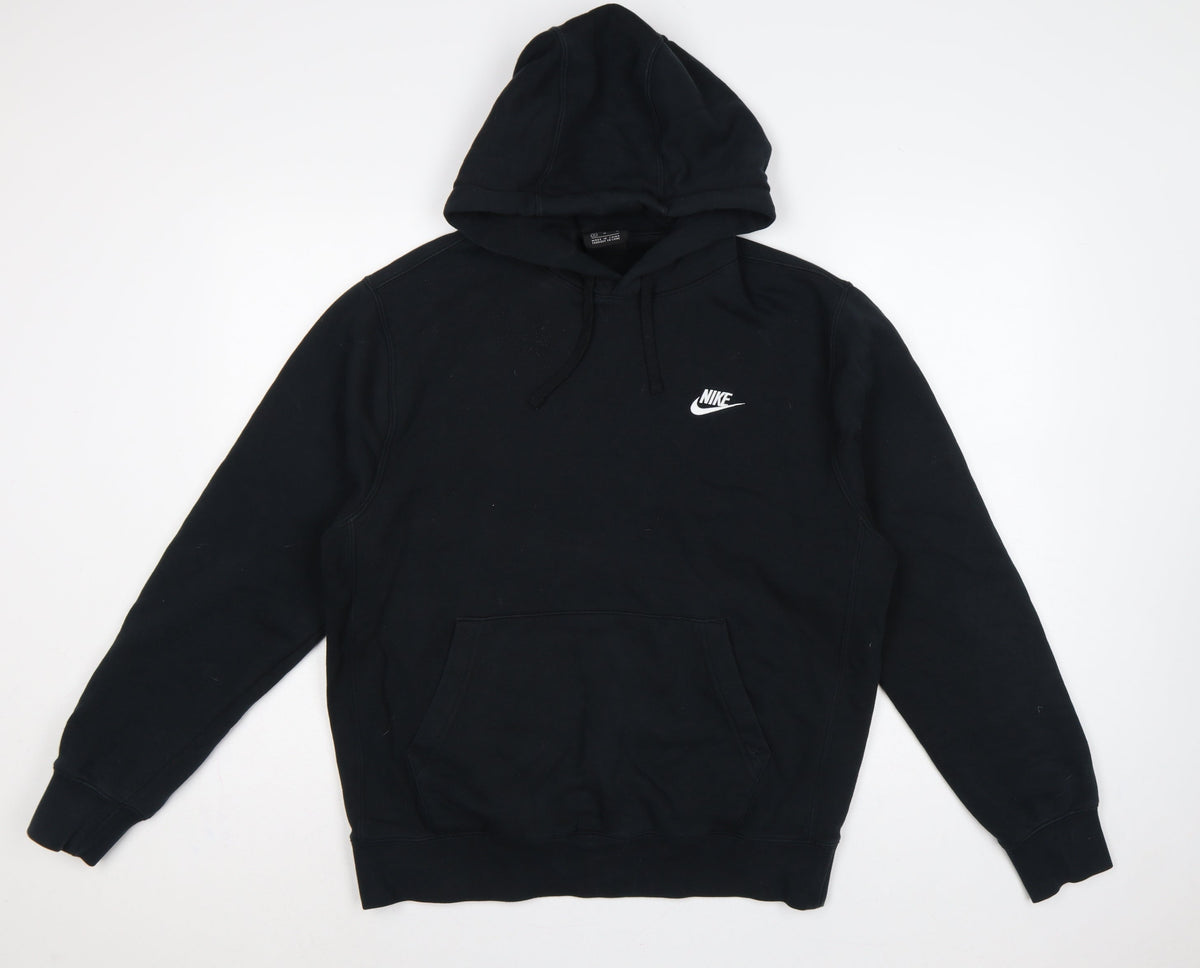Nike Men’s Black M Pullover Hoodie Logo Fleece Sports