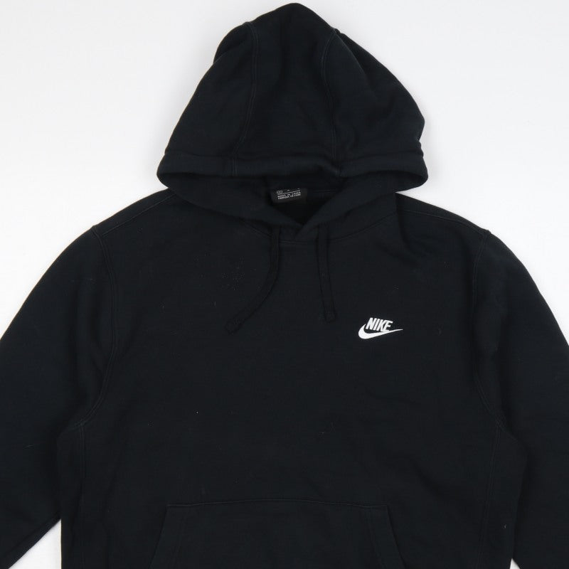 Nike Men’s Black M Pullover Hoodie Logo Fleece Sports
