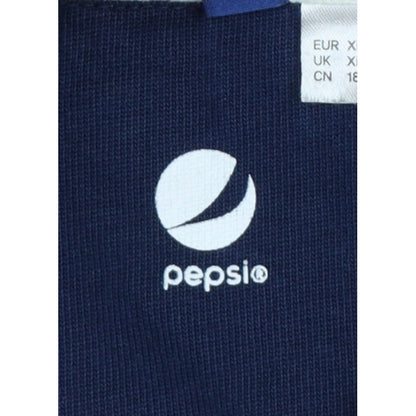 Pepsi Women’s XL Navy Colourblock Logo Collared Henley Sweatshirt