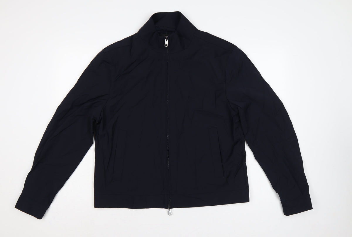 Autograph Men Navy M Wool Blend Full Zip Basic Jacket