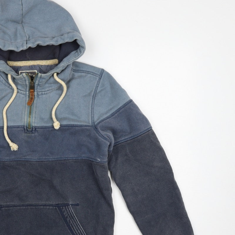 FatFace Men’s Blue XS 1/4 Zip Hooded Pullover Sweatshirt