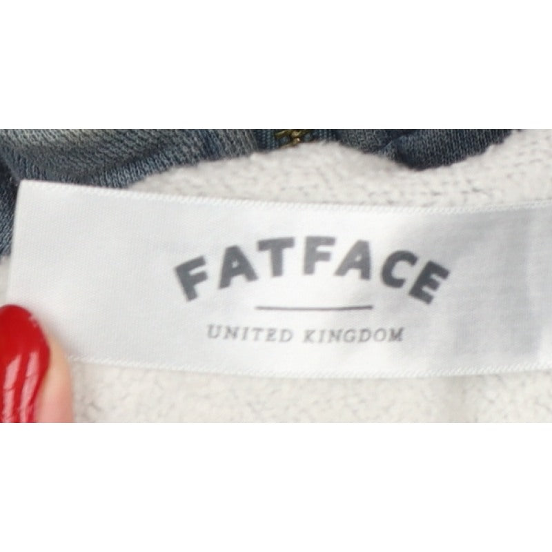 FatFace Men’s Blue XS 1/4 Zip Hooded Pullover Sweatshirt
