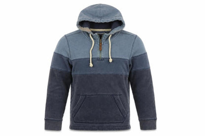 FatFace Men’s Blue XS 1/4 Zip Hooded Pullover Sweatshirt
