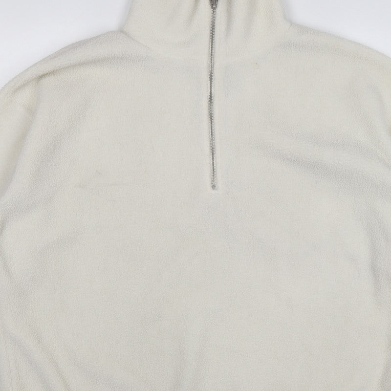 New Look Women’s Ivory L Quarter Zip Fleece Pullover Sweatshirt