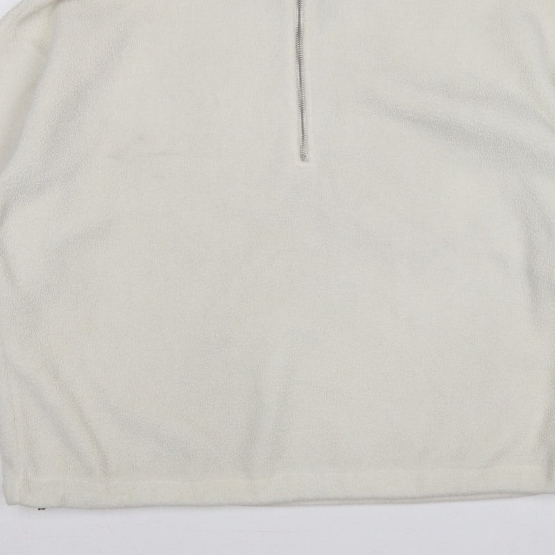 New Look Women’s Ivory L Quarter Zip Fleece Pullover Sweatshirt