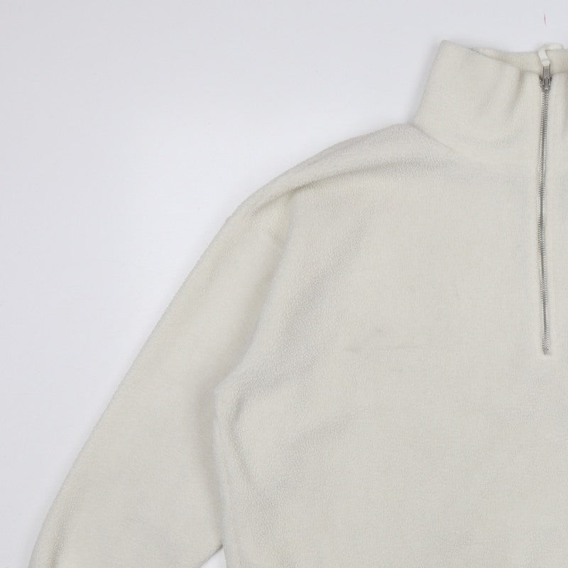 New Look Women’s Ivory L Quarter Zip Fleece Pullover Sweatshirt