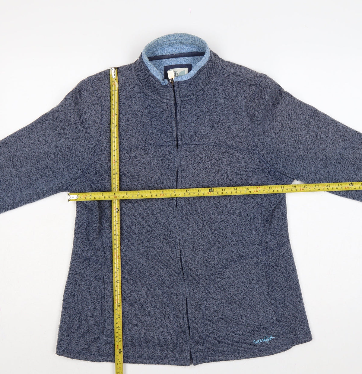 Weird Fish Women’s Blue UK 14 Fleece Full Zip Basic Jacket Pockets