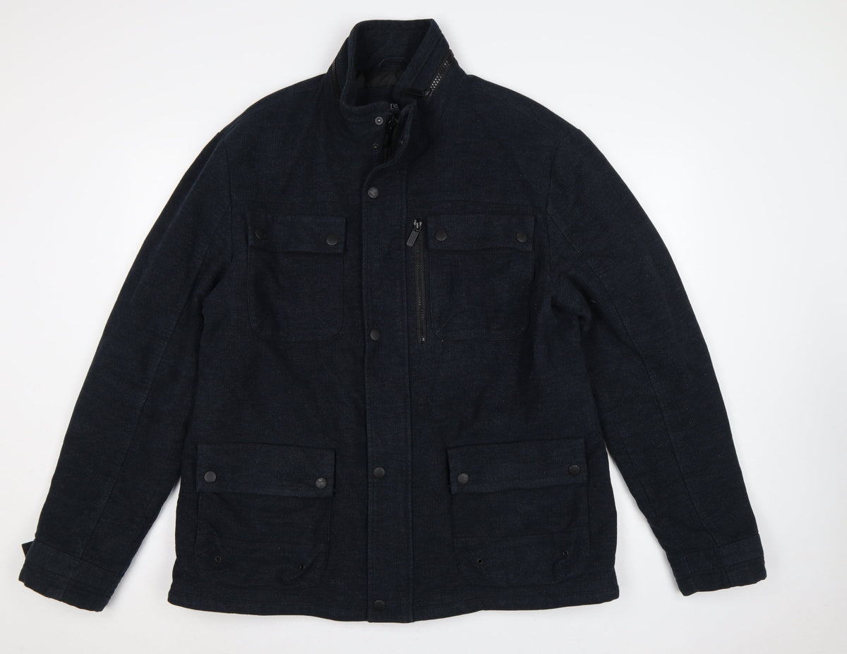 Next Signature Men’s Navy XL Italian Moleskin Military Jacket