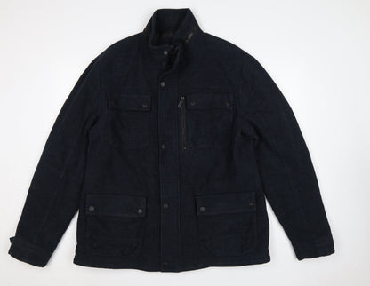 Next Signature Men’s Navy XL Italian Moleskin Military Jacket
