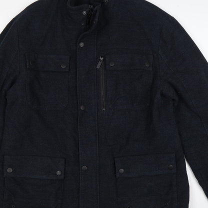 Next Signature Men’s Navy XL Italian Moleskin Military Jacket