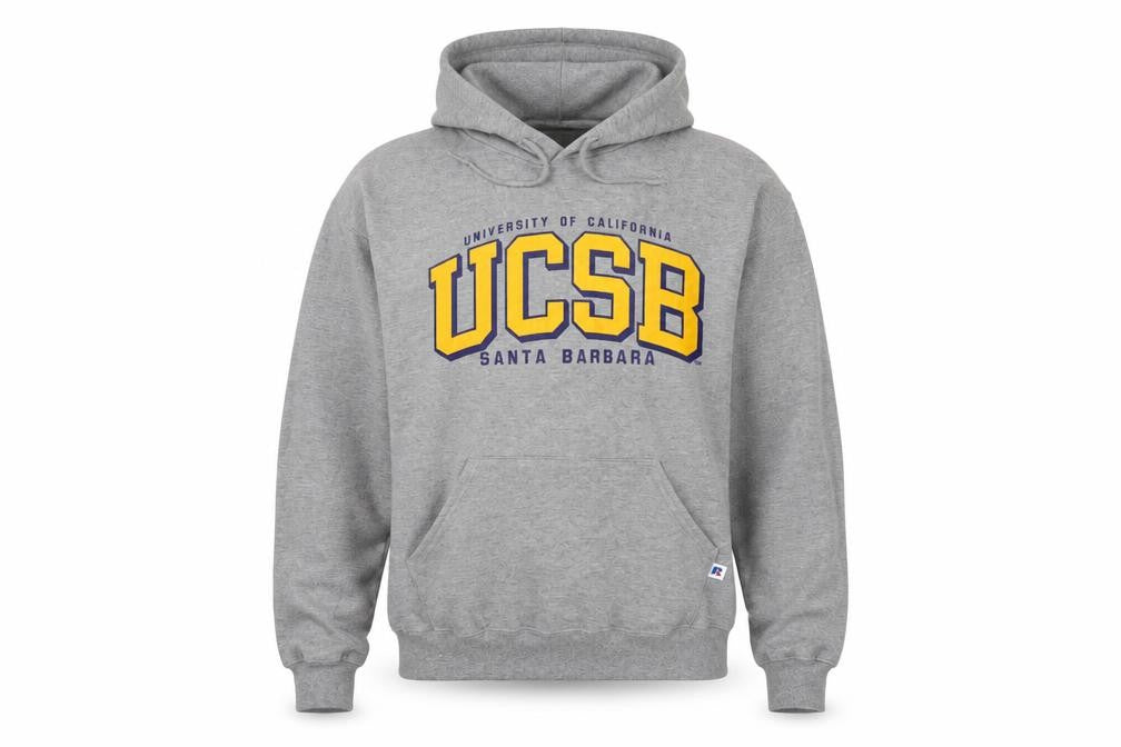 Russell Athletic Unisex Grey M UCSB Santa Barbara Pullover Hoodie