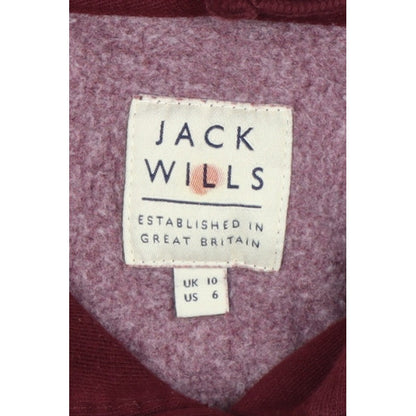 Jack Wills Women’s Red Embroidered Logo Pullover Hoodie UK 10