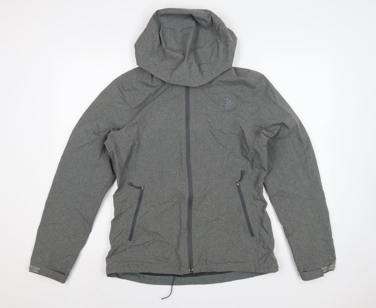 The North Face Women's Grey M Hooded DryVent Rain Jacket