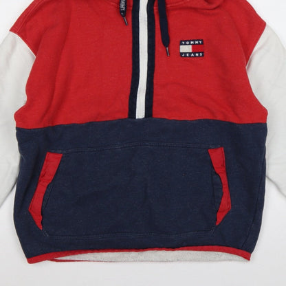 Tommy Jeans Men’s Multicoloured M Pullover 1/4 Zip Logo Hoodie