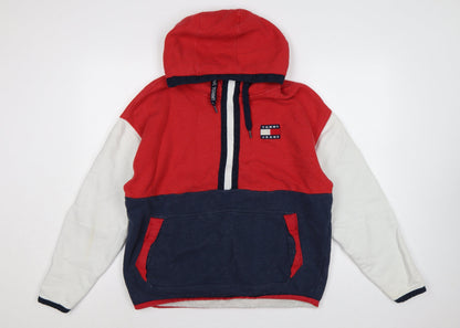 Tommy Jeans Men’s Multicoloured M Pullover 1/4 Zip Logo Hoodie