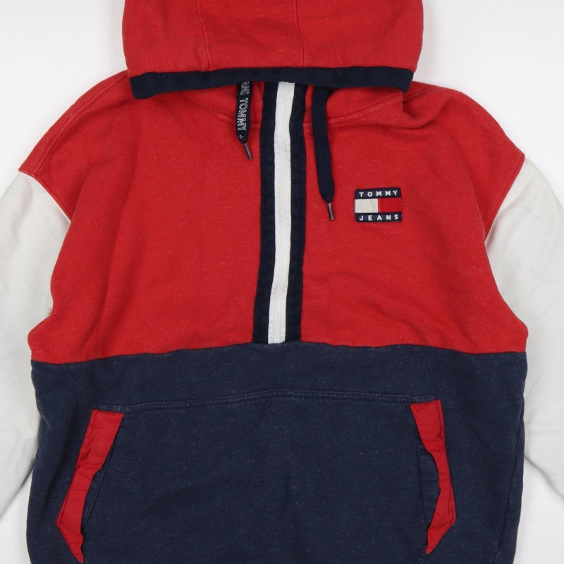 Tommy Jeans Men’s Multicoloured M Pullover 1/4 Zip Logo Hoodie