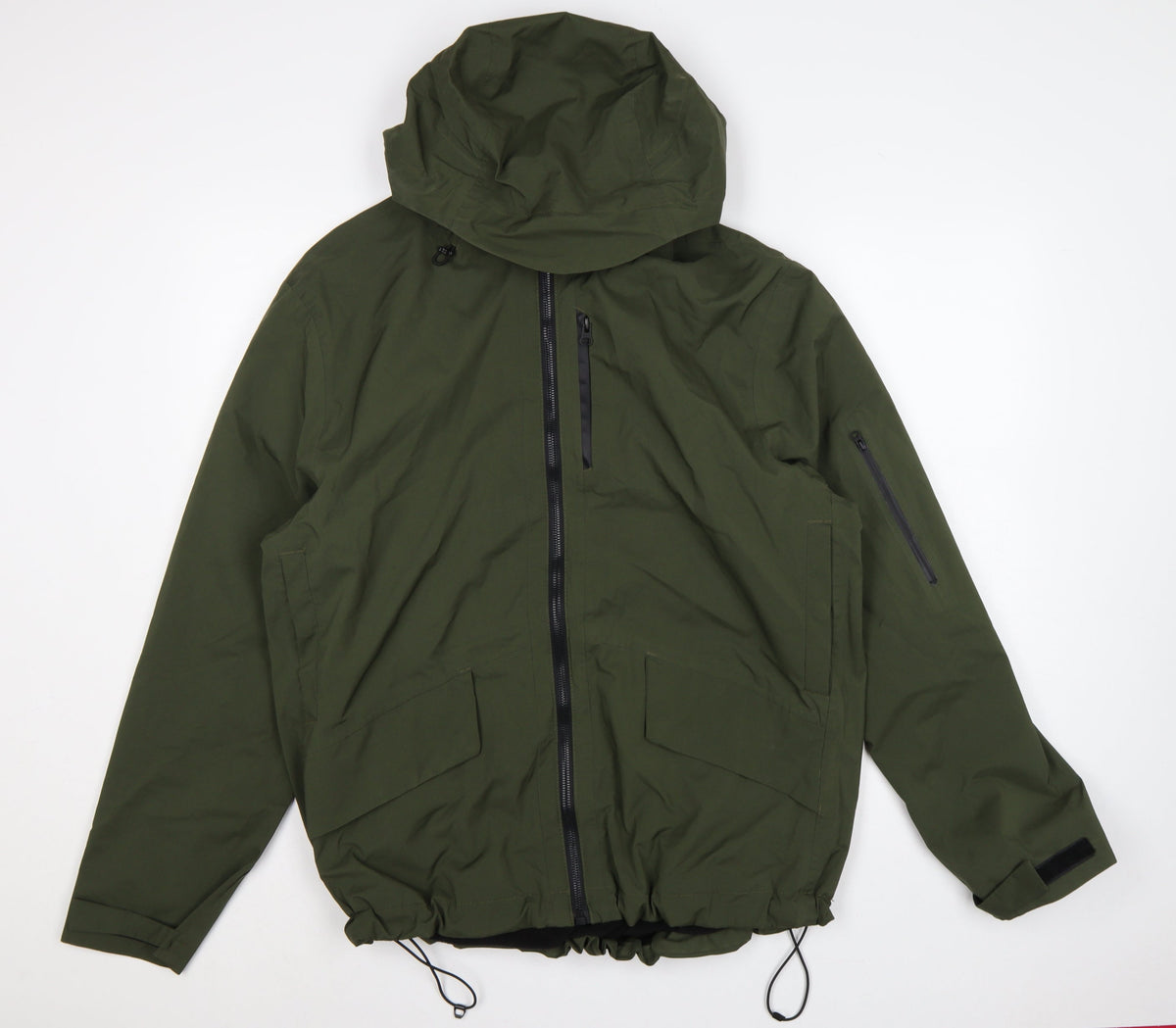 TU Men’s Green Large Hooded Insulated Full Zip Jacket