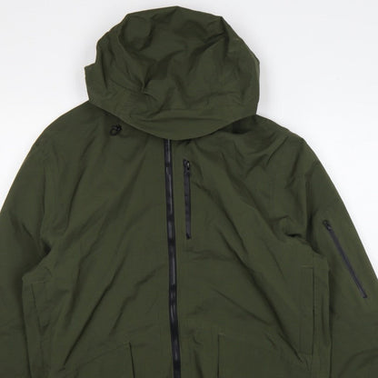 TU Men’s Green Large Hooded Insulated Full Zip Jacket