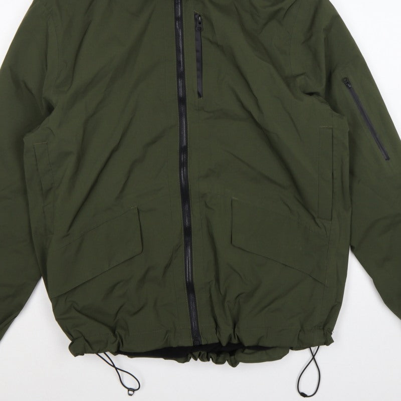 TU Men’s Green Large Hooded Insulated Full Zip Jacket