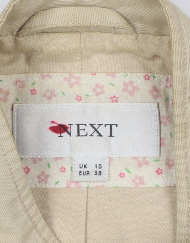 Next Women’s Beige UK 10 Cotton Belted Utility Jacket