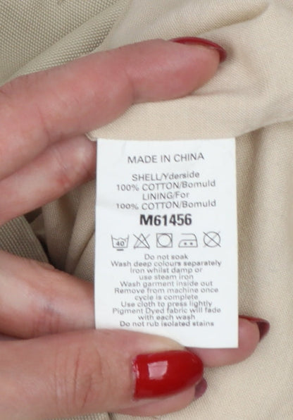 Next Women’s Beige UK 10 Cotton Belted Utility Jacket