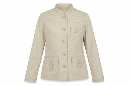 Next Women’s Beige UK 10 Cotton Belted Utility Jacket