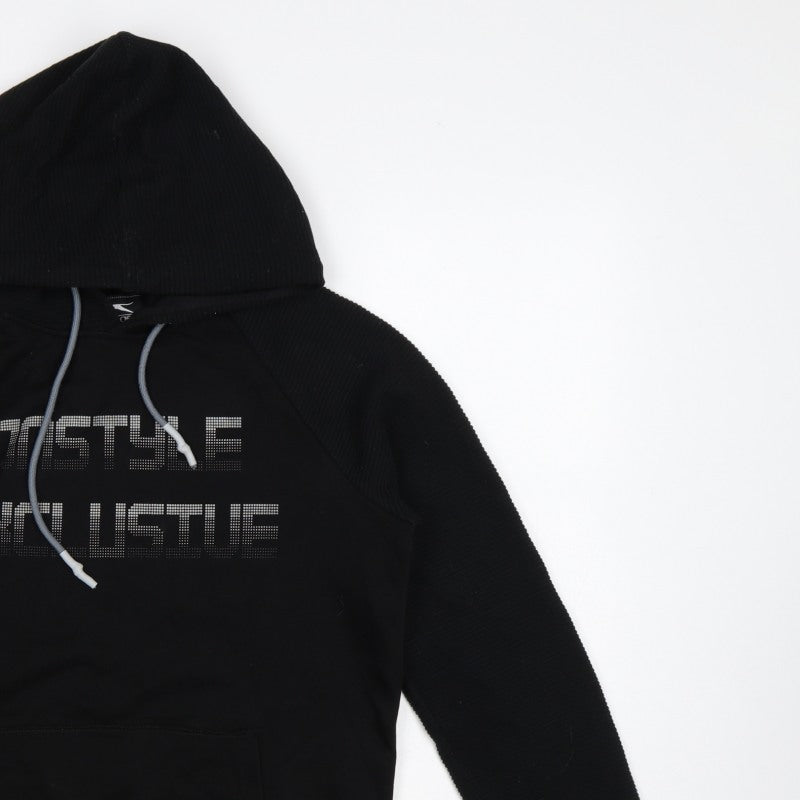 Slazenger Men's Black M Pullover Hoodie Graphic Print Pockets