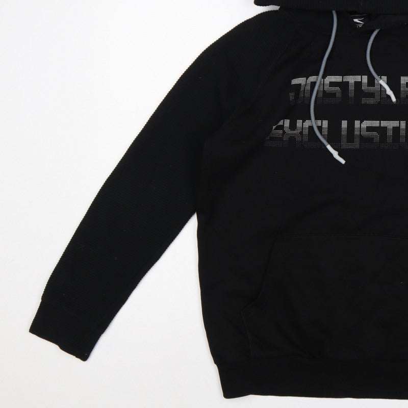 Slazenger Men's Black M Pullover Hoodie Graphic Print Pockets