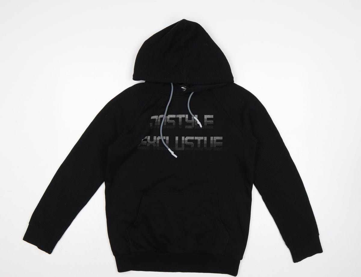 Slazenger Men's Black M Pullover Hoodie Graphic Print Pockets