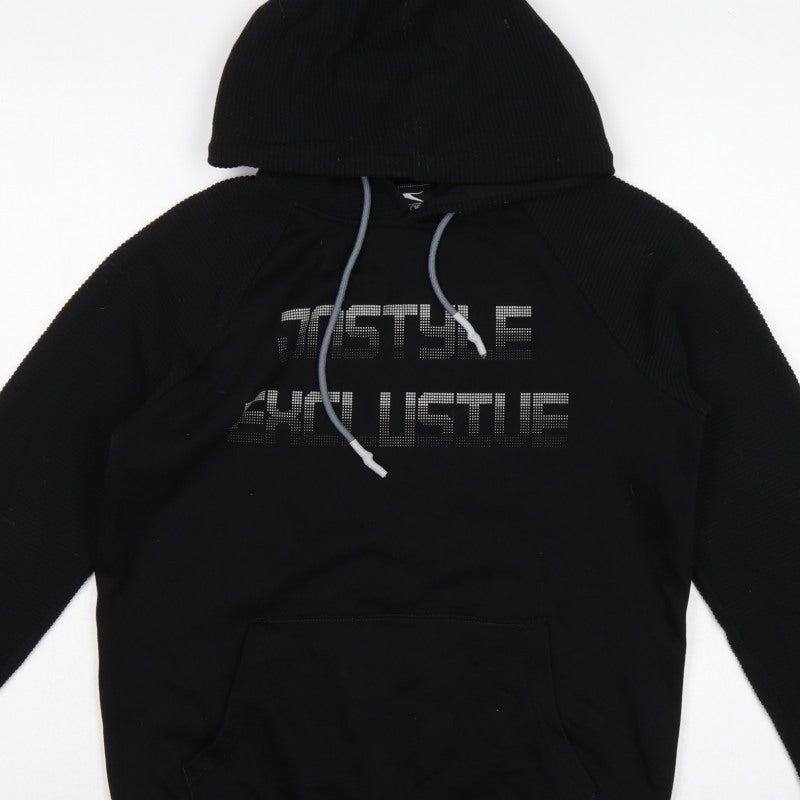 Slazenger Men's Black M Pullover Hoodie Graphic Print Pockets