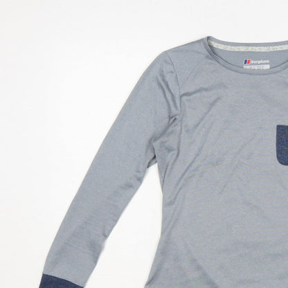 Berghaus Women Grey UK 8 Argentium Long Sleeve Athletic T-Shirt