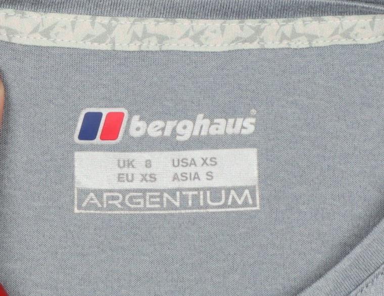 Berghaus Women Grey UK 8 Argentium Long Sleeve Athletic T-Shirt