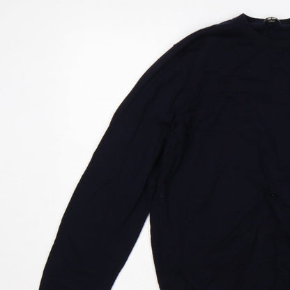 Uniqlo Men’s Navy Blue L Crew Neck Pullover Jumper Long Sleeve