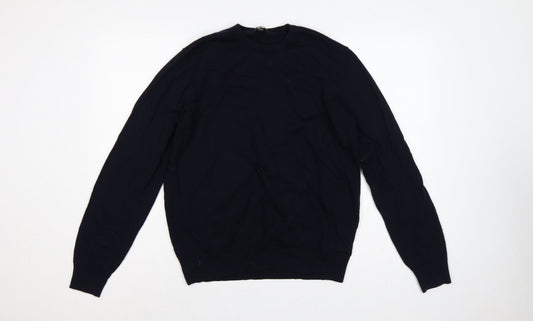 Back view of Uniqlo Men’s Navy Blue L Crew Neck jumper Long Sleeve