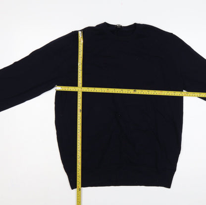 Uniqlo Men’s Navy Blue L Crew Neck Pullover Jumper Long Sleeve