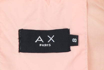 AX Paris Women Pink Size S Puffer Waistcoat Padded Snap Gilet