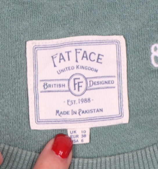 Fat Face Women’s Green UK 10 Kindness Is Trendy Graphic Sweatshirt