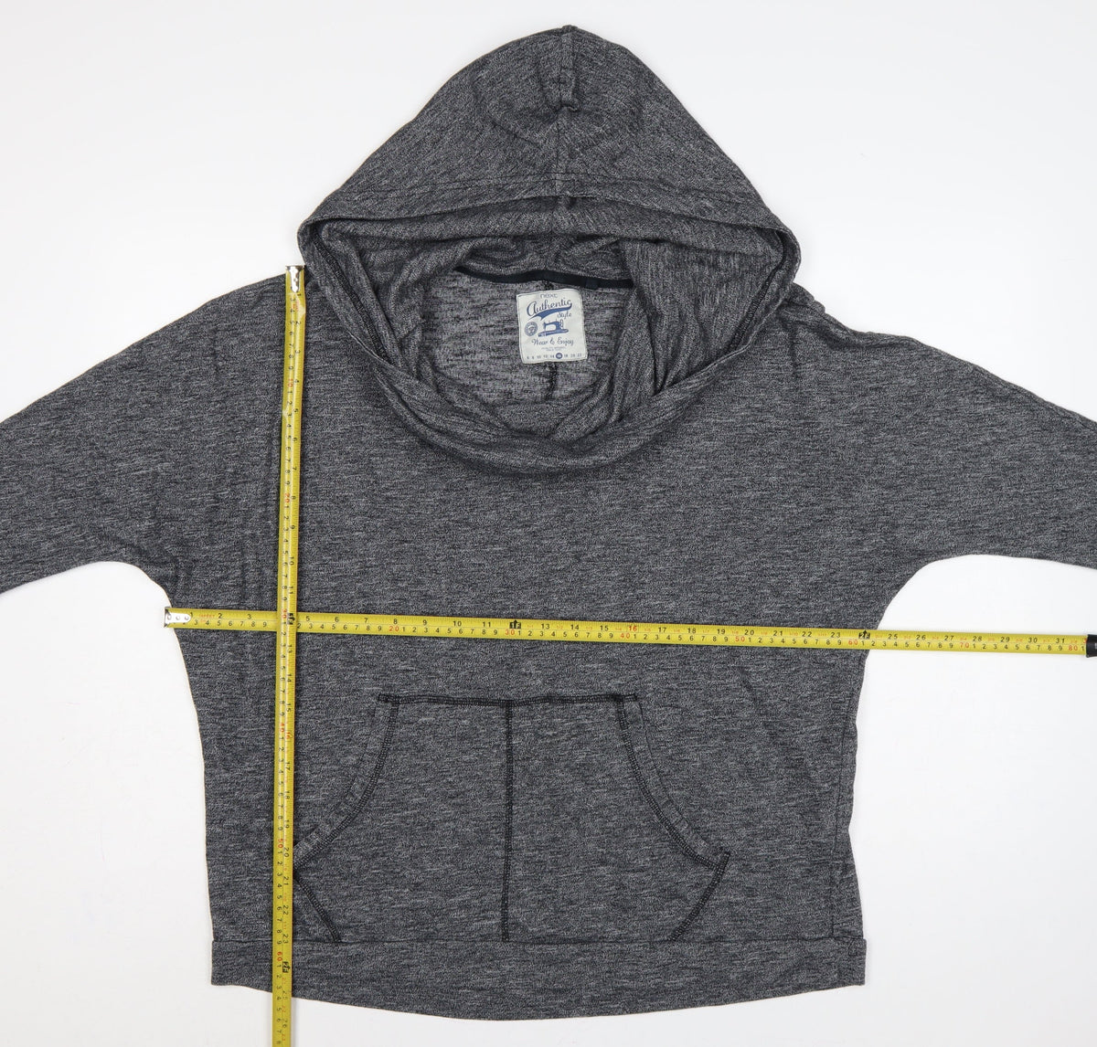 Next Women Grey Size 16 Pullover Hooded Sweatshirt Kangaroo Pocket